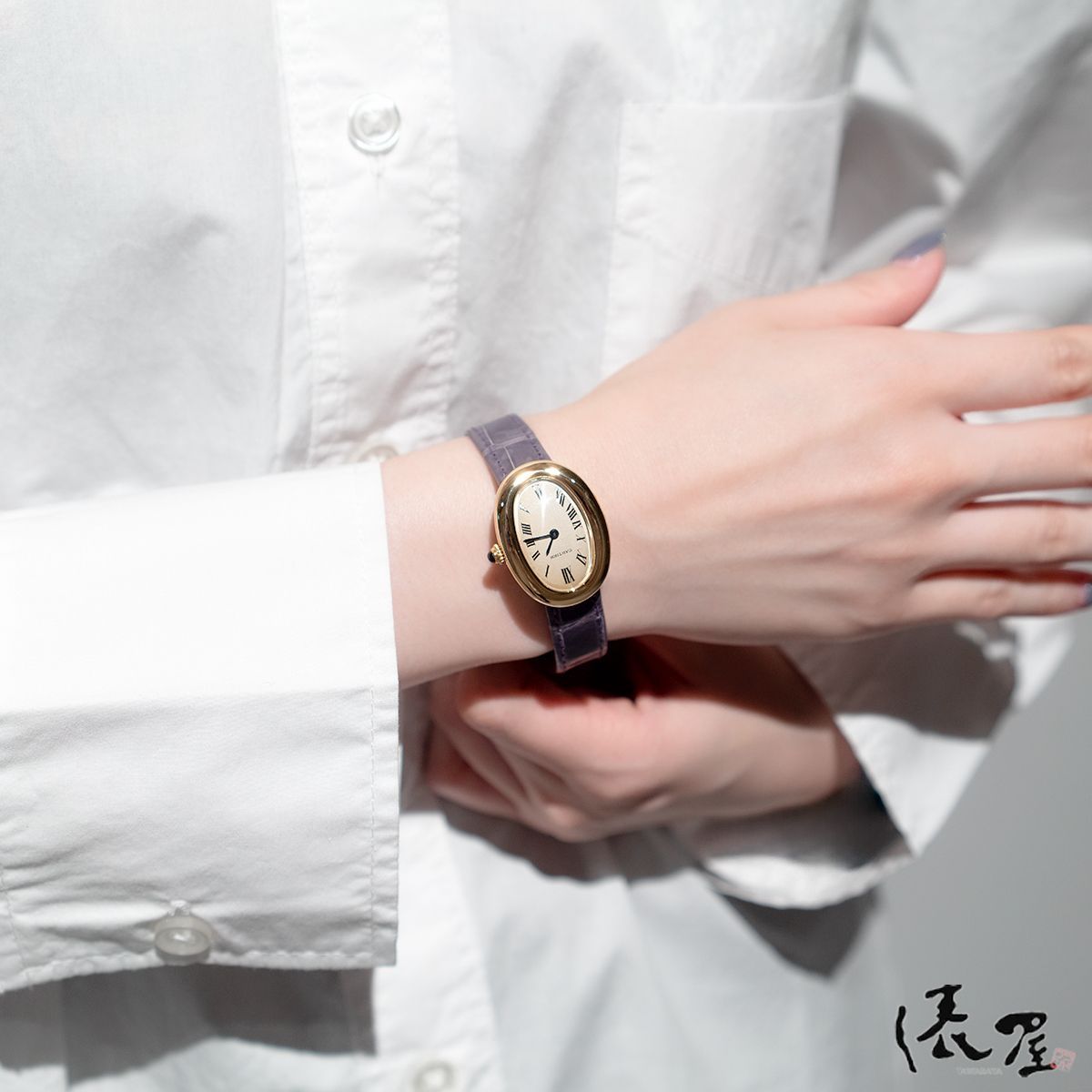 【仕上済】カルティエ K18YG ベニュワール 金無垢 750 レディース Cartier 時計 腕時計  イエローゴールド【送料無料】