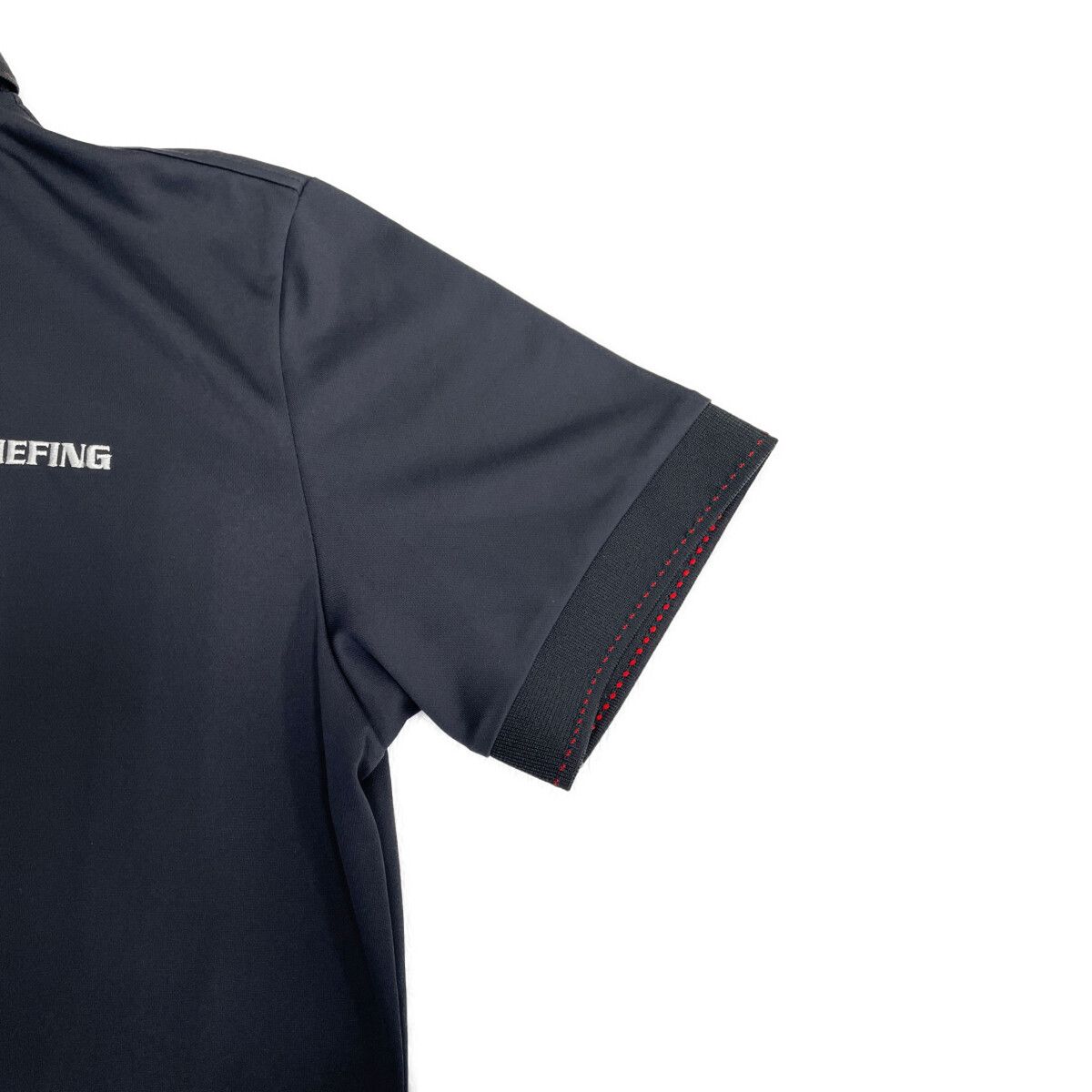 中古 メンズ ブリーフィング BRIEFING 半袖ポロシャツ L 黒 ブラック