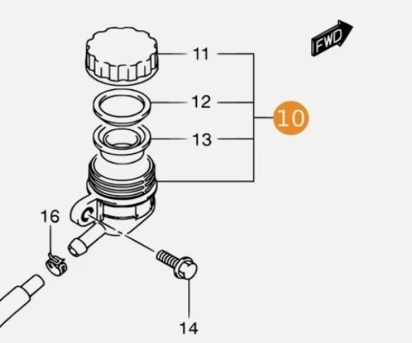 スズキ 純正 RM80 RM250 RMX250 RM-Z250 タンクアッシ リヤブレーキリザーバ Tank rr brake reservoir 69740-03D10-000 SUZUKI ♥ G