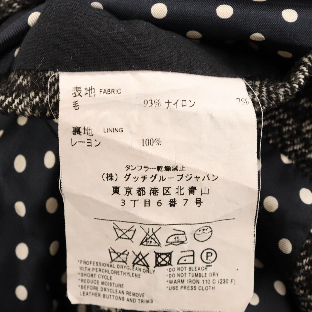 GUCCI (グッチ) ツイードインターロッキングGボタン ウールテーラード  