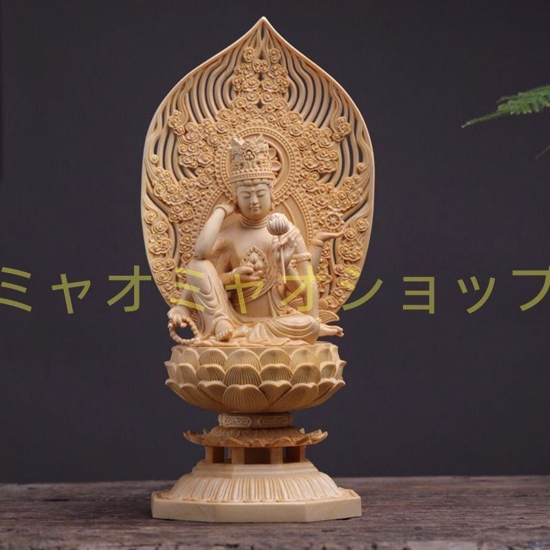 如意輪観音 像 木製 木彫り 智慧 財運 健康運 安産 縁結び 縁起物 御守り 風水 厄除け 開運 守護 繁盛 高品質 仏像 仏教