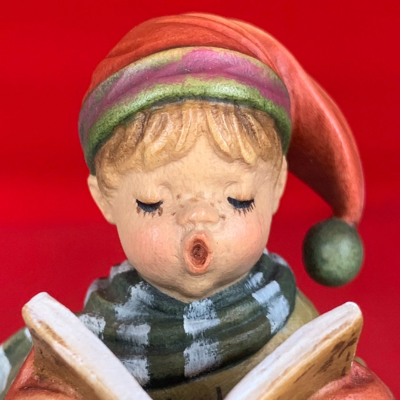 希少 アンリ人形 木彫り サラケイ Joy to tha world 10cm Anri