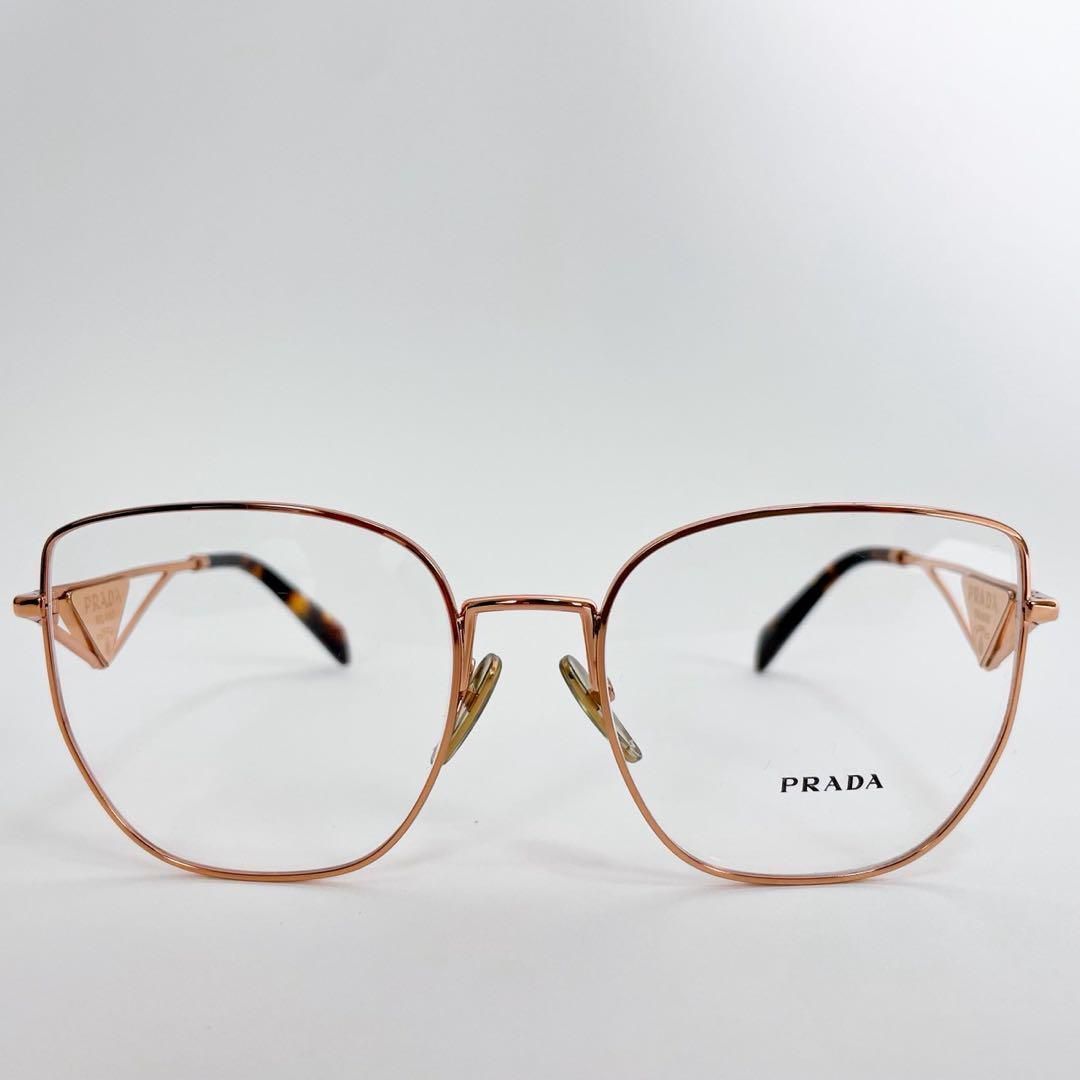 近年モデル 美品】PRADA プラダ 眼鏡 メガネ 度なし レディース