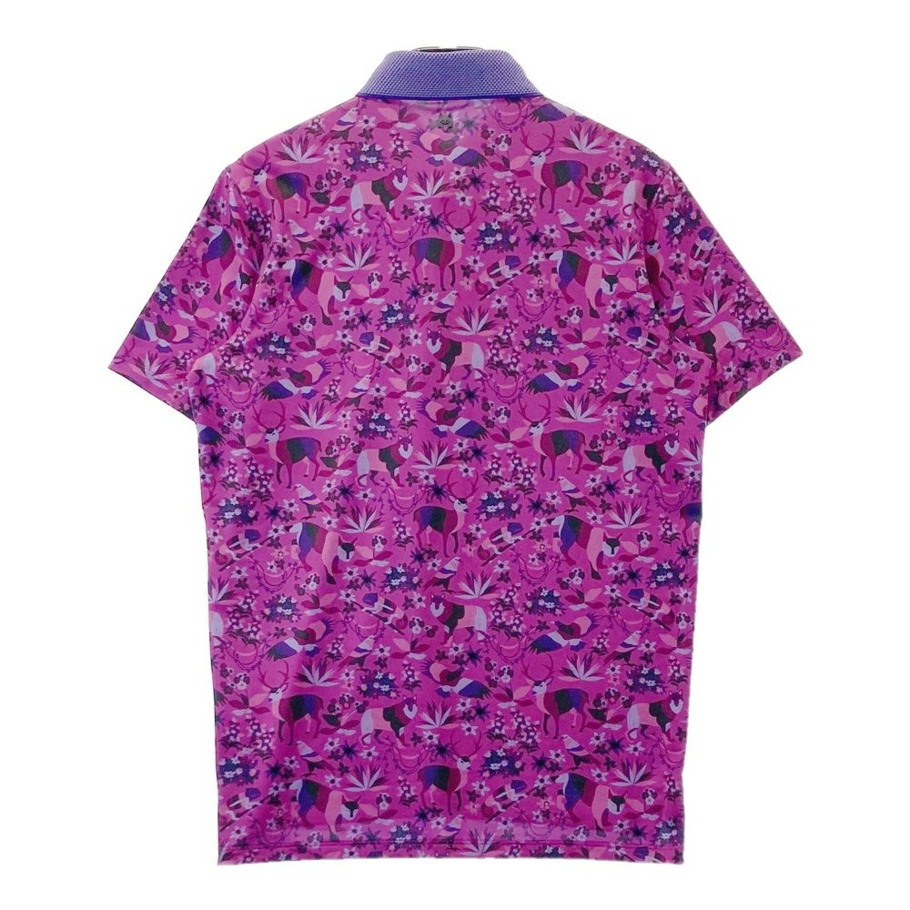 サイズ S GREYSON グレイソン MSP24K33 半袖ポロシャツ ANIMALES パープル系 240101516874 ゴルフウェア メンズ ストスト