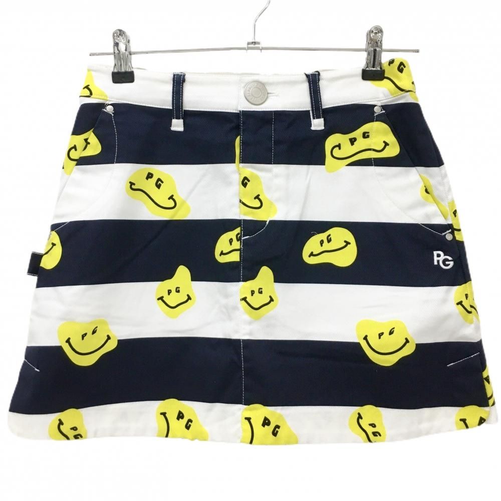 新品● パーリーゲイツ ●アーガイル柄＋モール ニットスカート　オレンジ/S パーリーゲイツ 2021年モデル モールニットスカート アーガイル