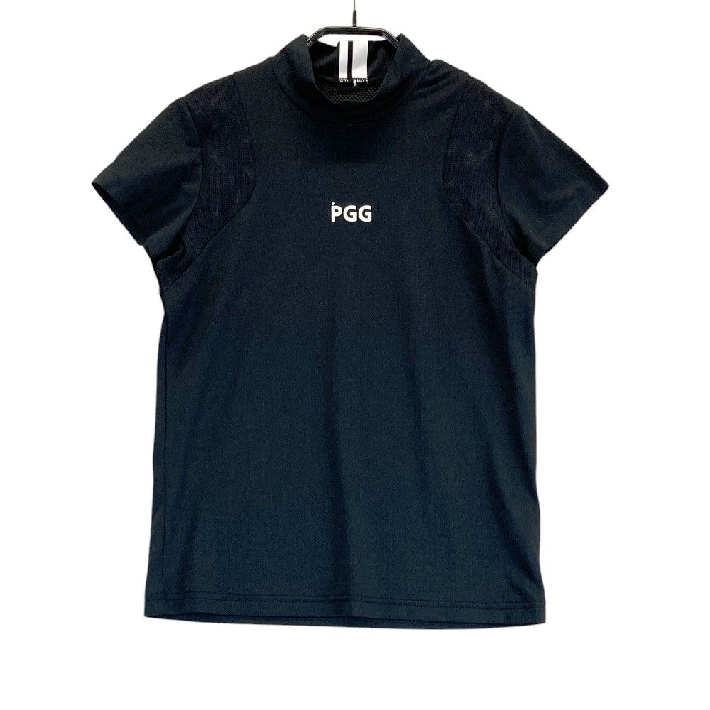 サイズ：1 PGG PEARLY GATES パーリーゲイツ  ハイネック 半袖Tシャツ  ブラック系 [240101336927] ゴルフウェア レディース ストスト サイズ：1 PGG PEARLY GATES パーリーゲイツ ハイネック 半袖T