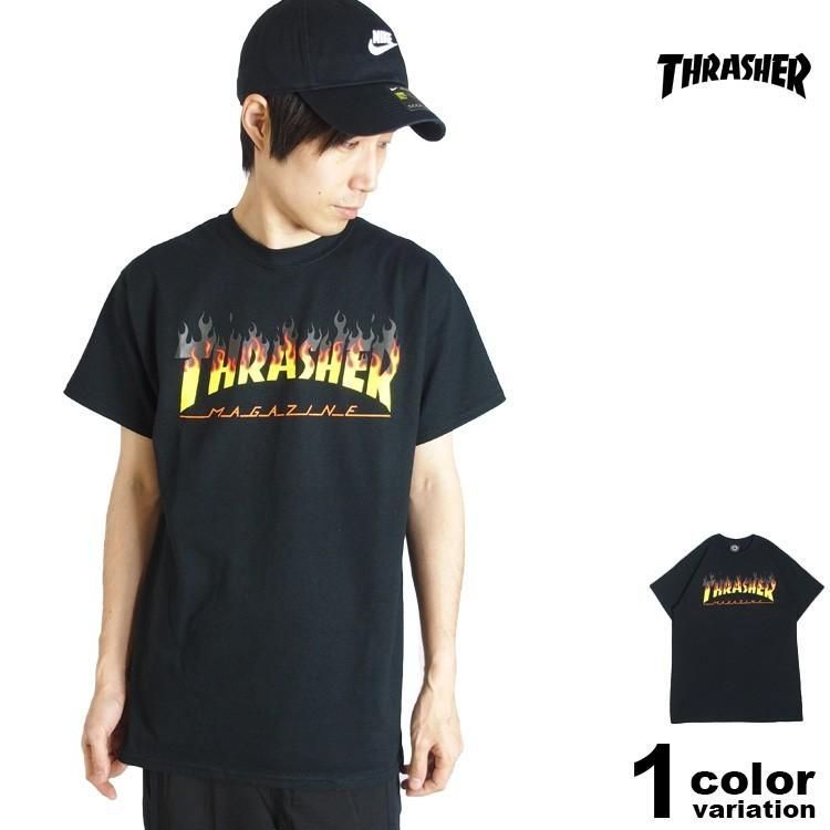 スラッシャー THRASHER Tシャツ 半袖 メンズ BBQ S/S TEE フレイムロゴ 144643
