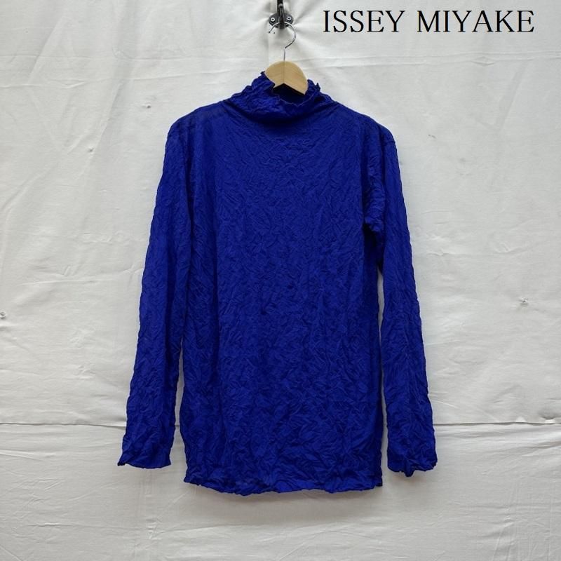 ISSEY MIYAKE イッセイミヤケ シワ加工 ハイネック カットソー ISSEY MIYAKE イッセイミヤケ カットソー 長袖 シワ加工