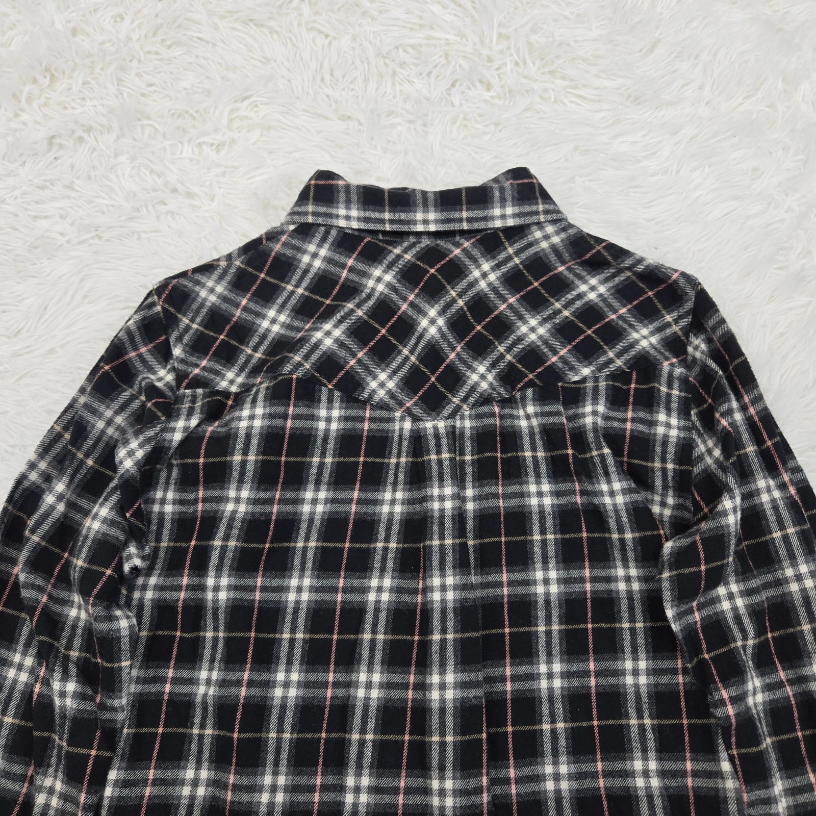 バーバリーブルーレーベル 長袖シャツ ノバチェック ホース刺繍 38 M