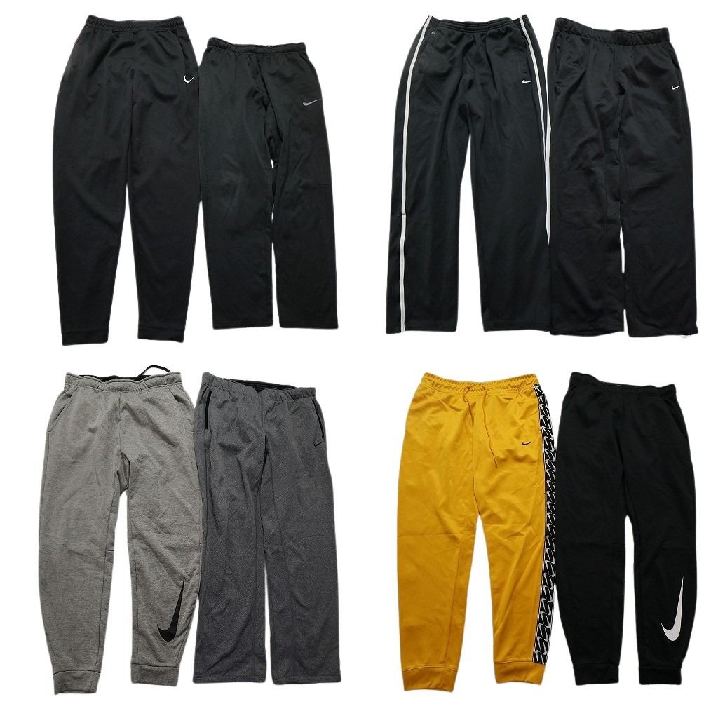 古着卸 まとめ売り ナイキ NIKE ジャージ パンツ 8枚セット メンズ Ｌ ジョガーパンツ ワイド ライン 古着 NC0857