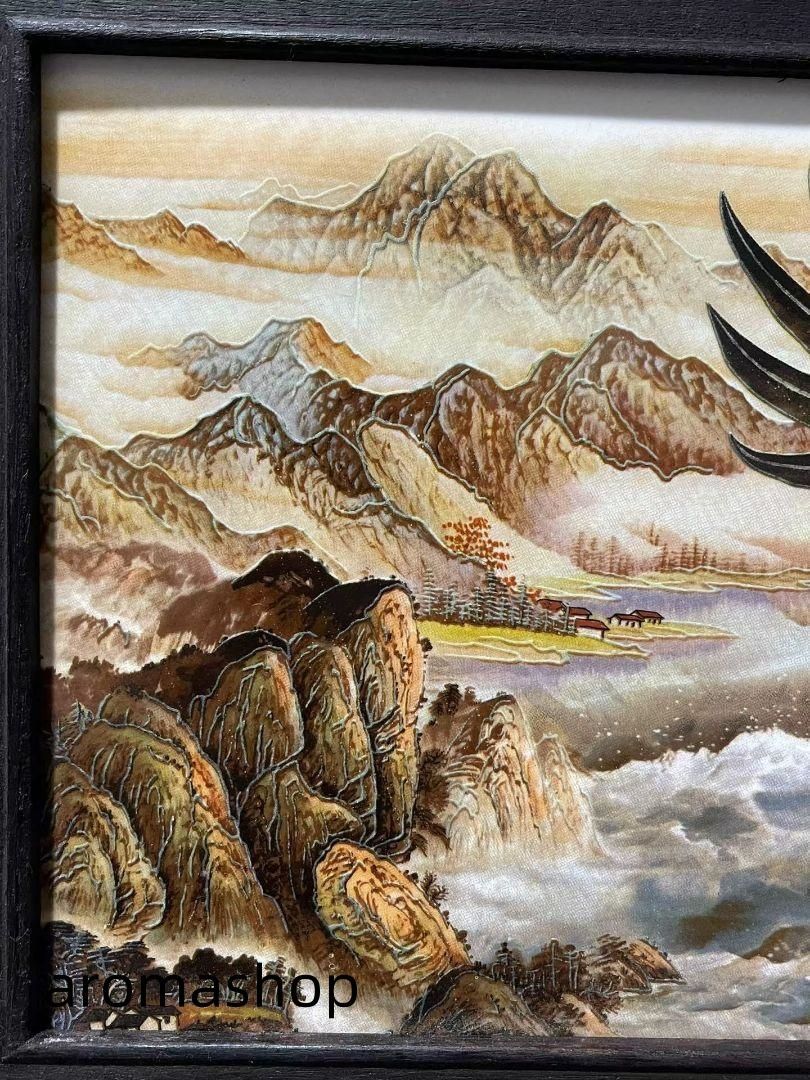 景徳鎮パステル磁器板画大展鴻図 掛屏 応接間 書斎 茶室 雄鷹装飾品 工芸品置物 景徳鎮パステル磁器板画大展鴻図 掛屏 応接間 書斎 茶室 雄