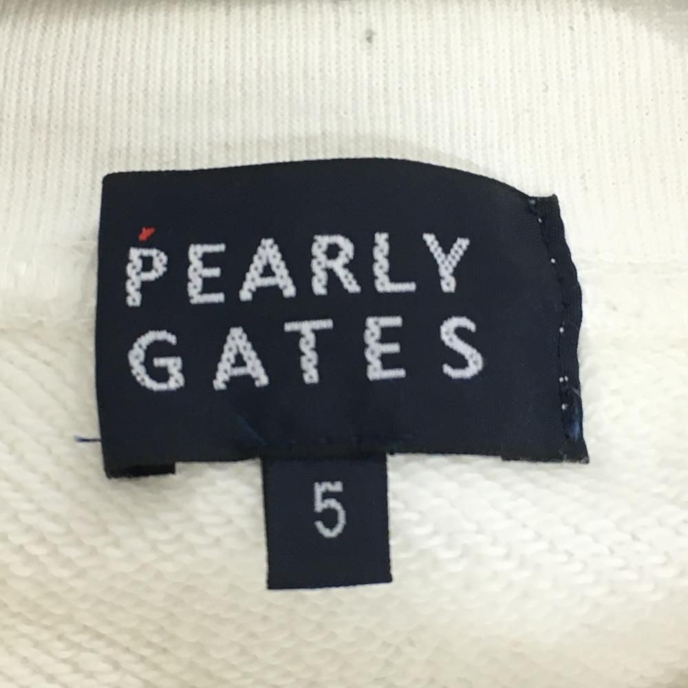 パーリーゲイツ トレーナー 白×ネイビー どうしちゃったPG スウェット