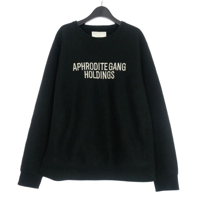 ワコマリア WACKO MARIA × 舐達麻 BUDSPOOL Aphrodite Gang Holdings クルーネックスウェット トレーナー 長袖 L ブラック 黒