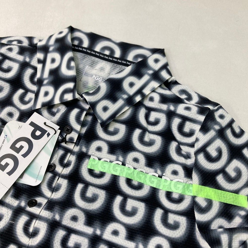 サイズ 0 PGG PEARLY GATES パーリーゲイツ モデル 半袖ポロシャツ ロゴ 総柄 ネイビー系 240101384872 ゴルフウェア レディース ストスト WHITEMONARCHHOTEL_COM