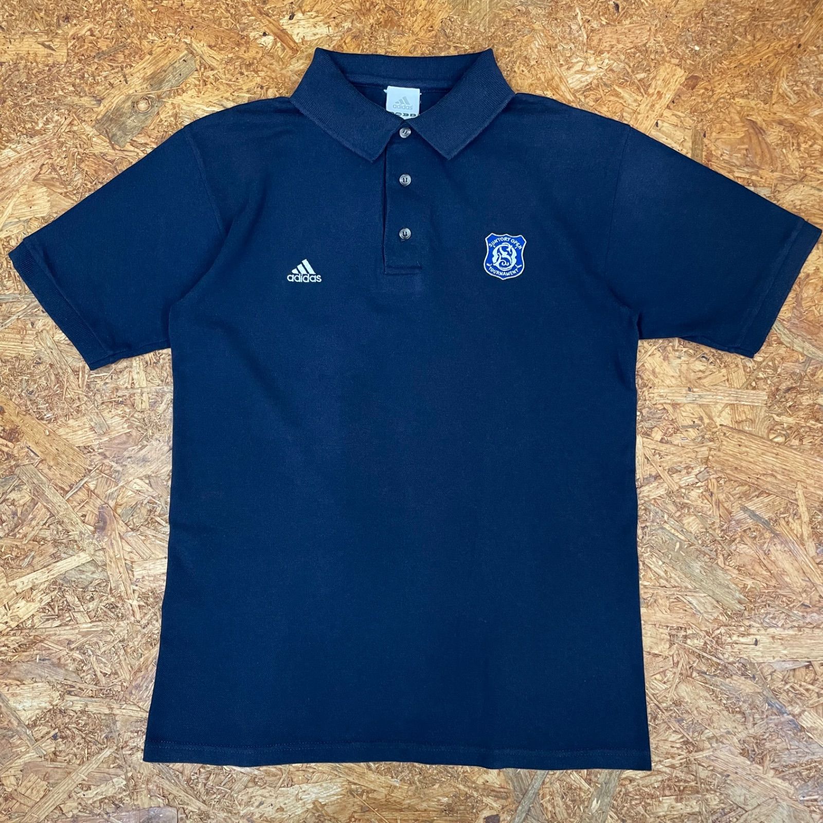 非売品 adidas SUNTORY OPEN TOURNAMENT ポロシャツ S ネイビー 