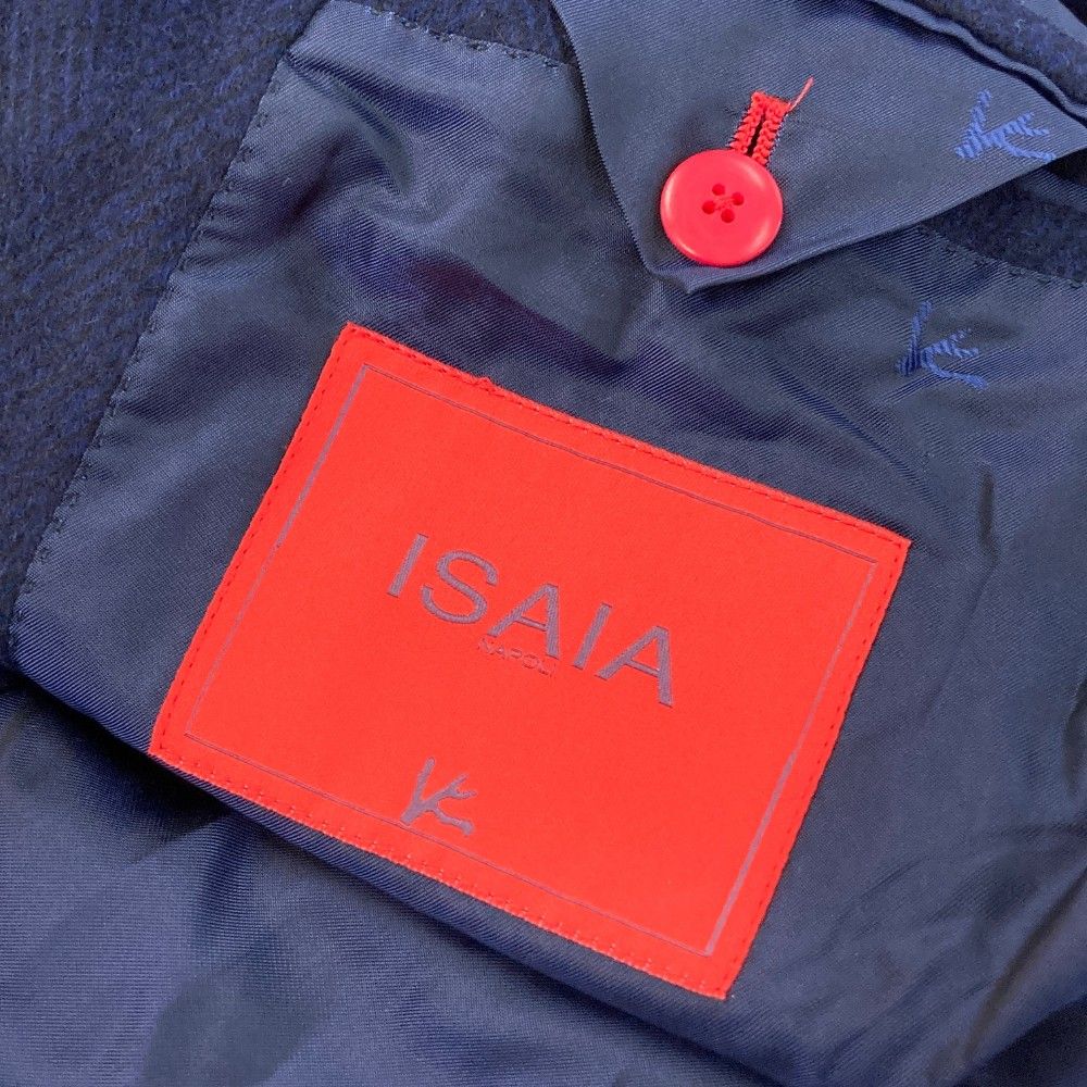 ISAIA イザイア チェスターコート ネイビー系 52 [240101323623