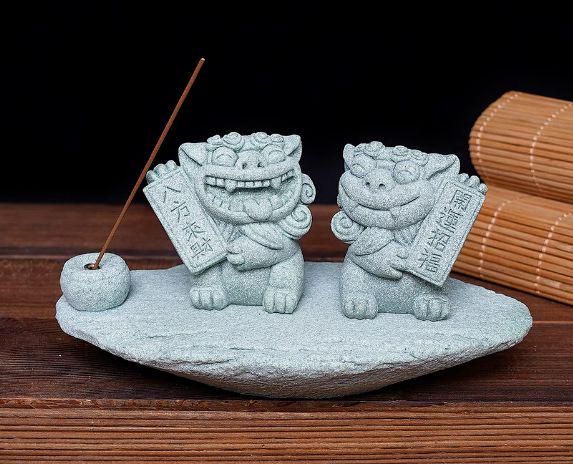 風獅爺の香道 香炉 香道具 装飾品 工芸品 美術品 置物