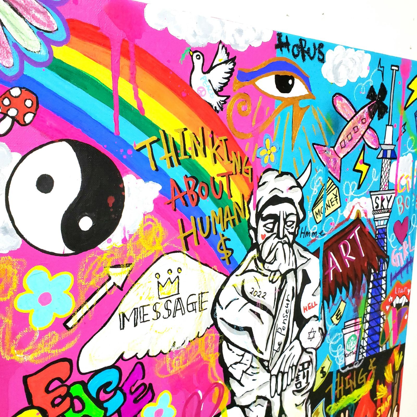 【一点物アート/2023年】人間毒【現代アート,絵画,】 People Have The Power 水戸部 七絵』 🗓2024.05.18-07.03