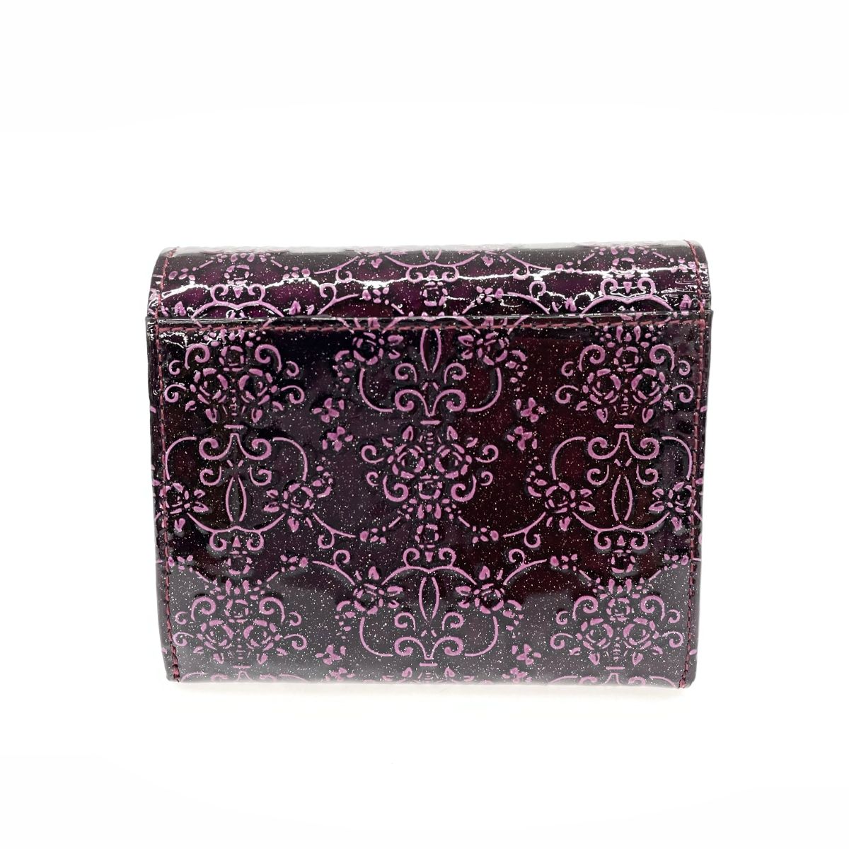 希少 アナスイ 三つ折り財布 総柄 パープル ANNA SUI 財布 バタフライ 希少 アナスイ 三つ折り財布 総柄 パープル ANNA SUI 財布