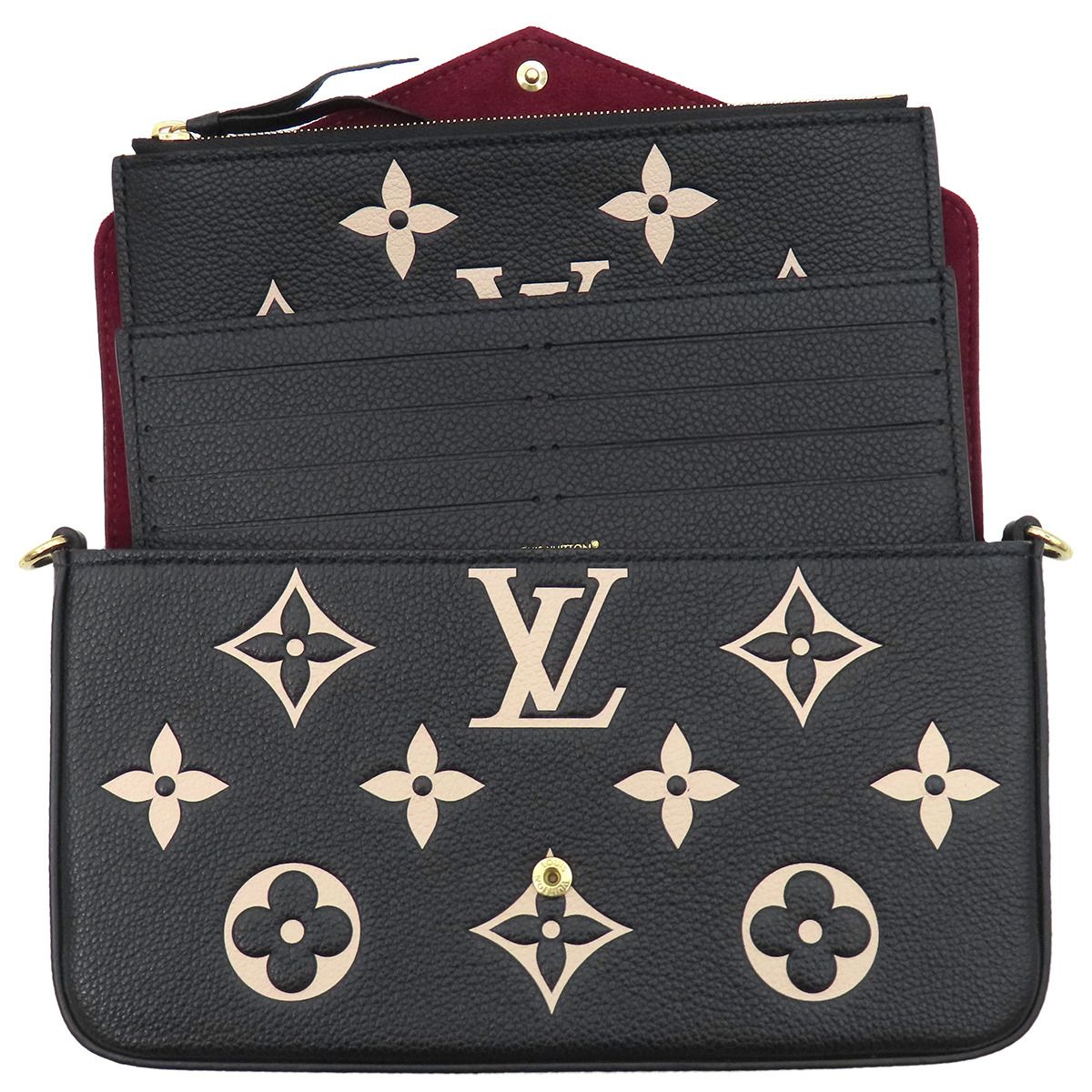 ルイヴィトン チェーンウォレット フェリシー アンプラント ノワール ポシェット LOUIS VUITTON - ルイ ヴィトン ポシェット フェリシー 2way