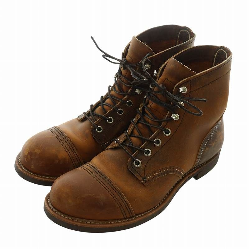 レッドウィング RED WING ブラウン レザー ワークブーツ ハイカット