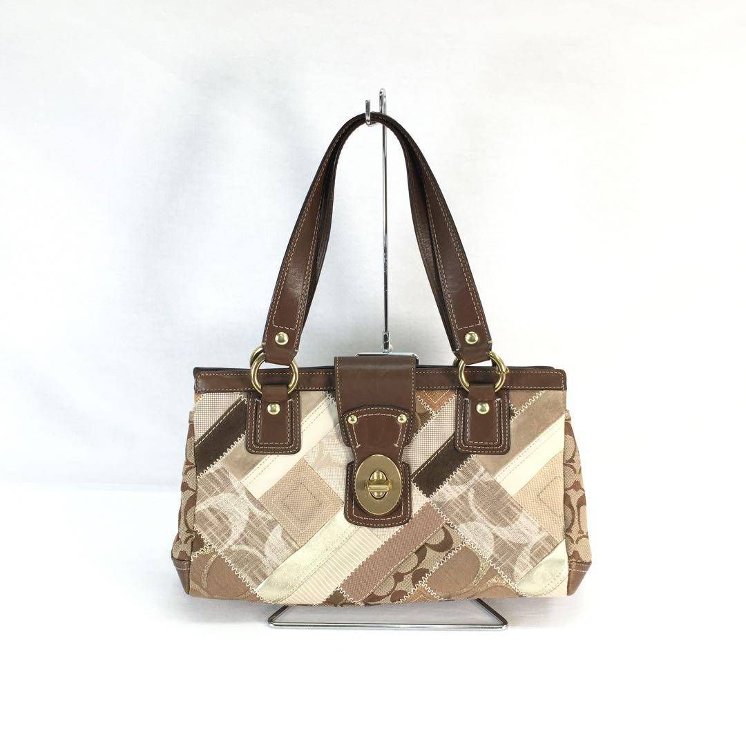 COACH コーチ パッチワーク調ハンドバッグ 12524 - メルカリ 