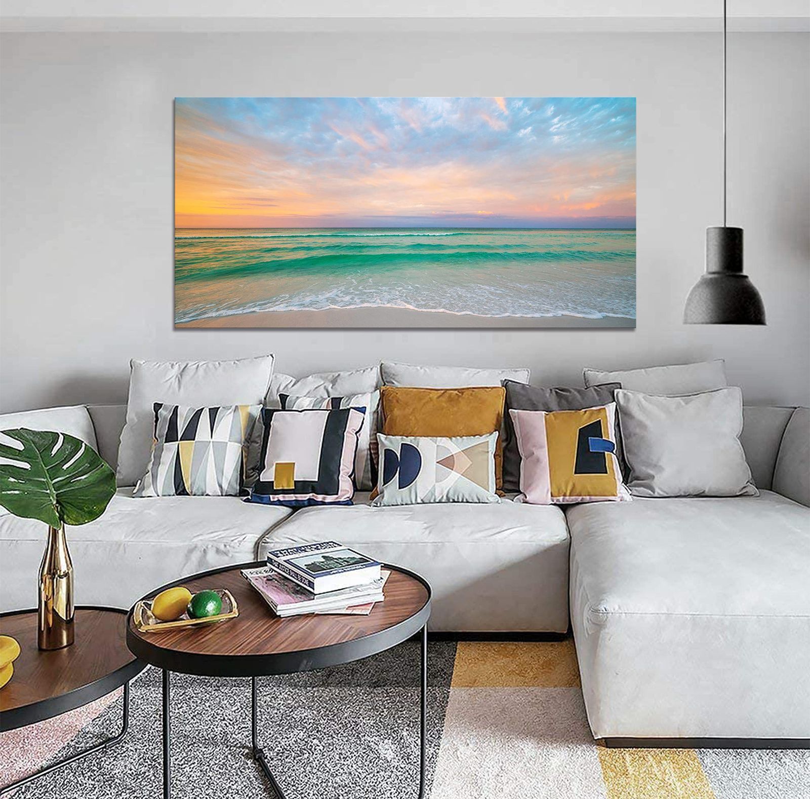 アートパネル　『フローラル』 30x60cm、３枚組セット　手描き　インテリア