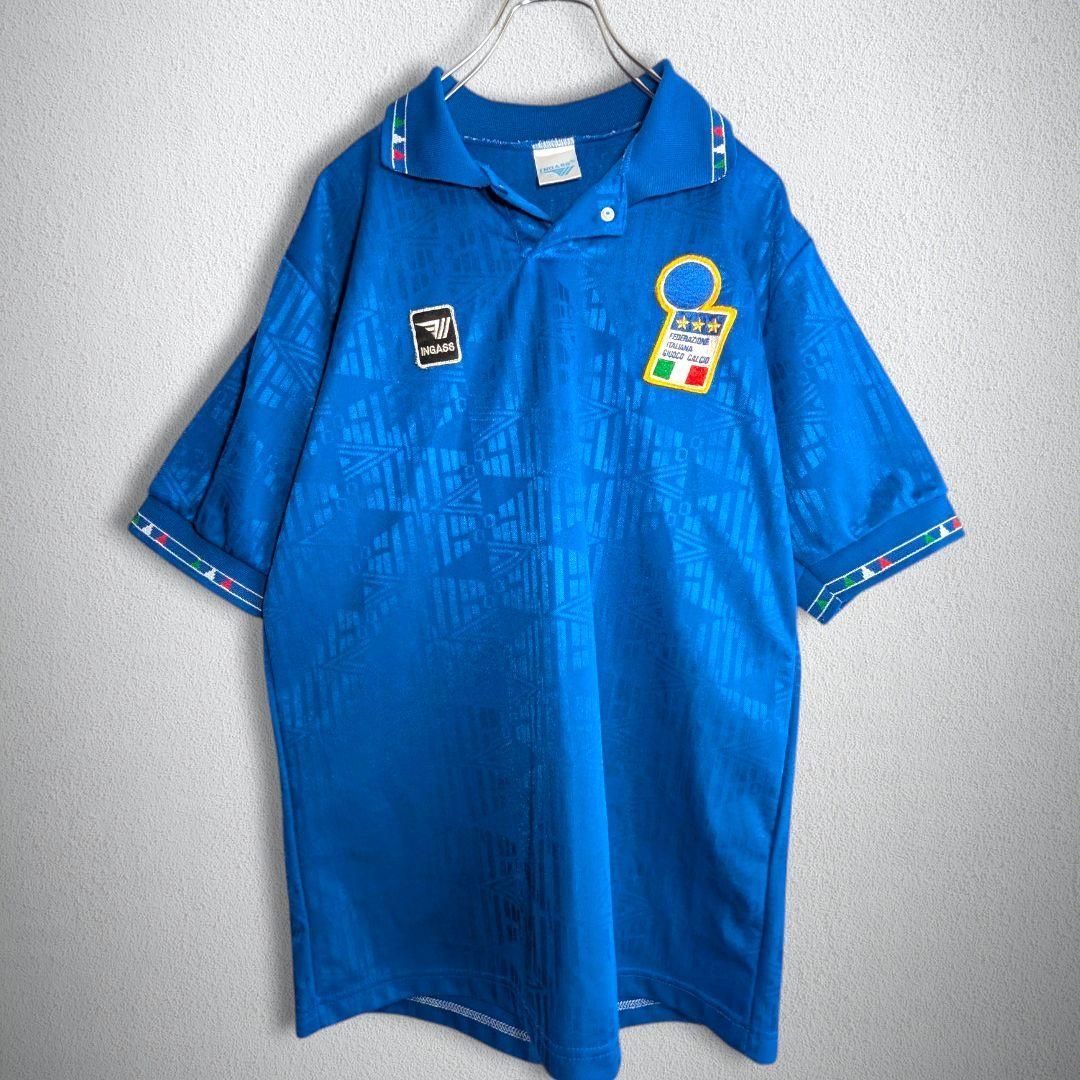 古着 サッカー ユニフォーム ヴィンテージ ゲームシャツ イタリア代表 メンズL
