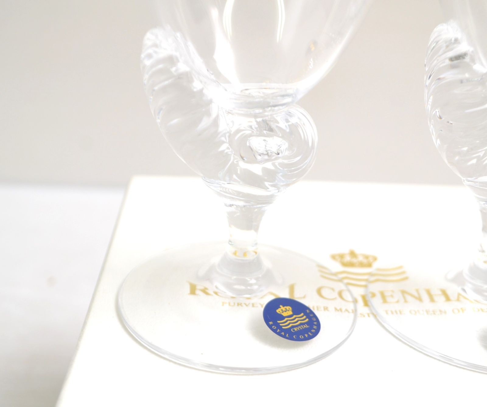 ロイヤル・コペンハーゲン シャンパングラス ネプチューン ペア 【公式