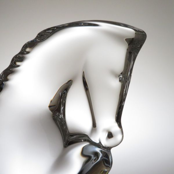 バカラ Baccarat クリスタルガラス 馬の置物 ジャンピングホース 箱