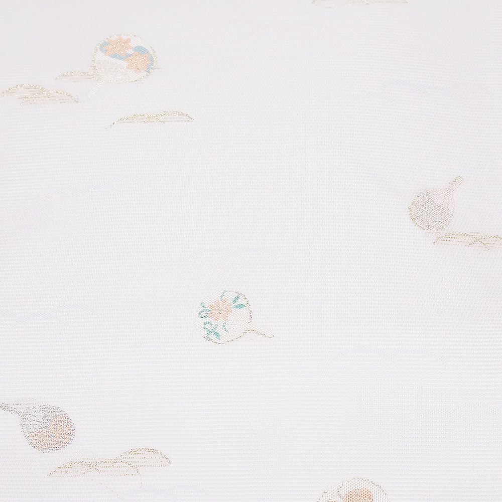 新品未使用 名古屋帯 西陣織 正絹 菊文様 エンジ色 紗 西陣織 九寸名古屋帯 正絹 ピンク紫 内輪文 菊 桔梗 撫子
