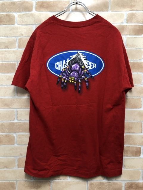 【中古】 CHALLENGER チャレンジャー 22AW LOGO SPIDER TEE レッド L 111367533