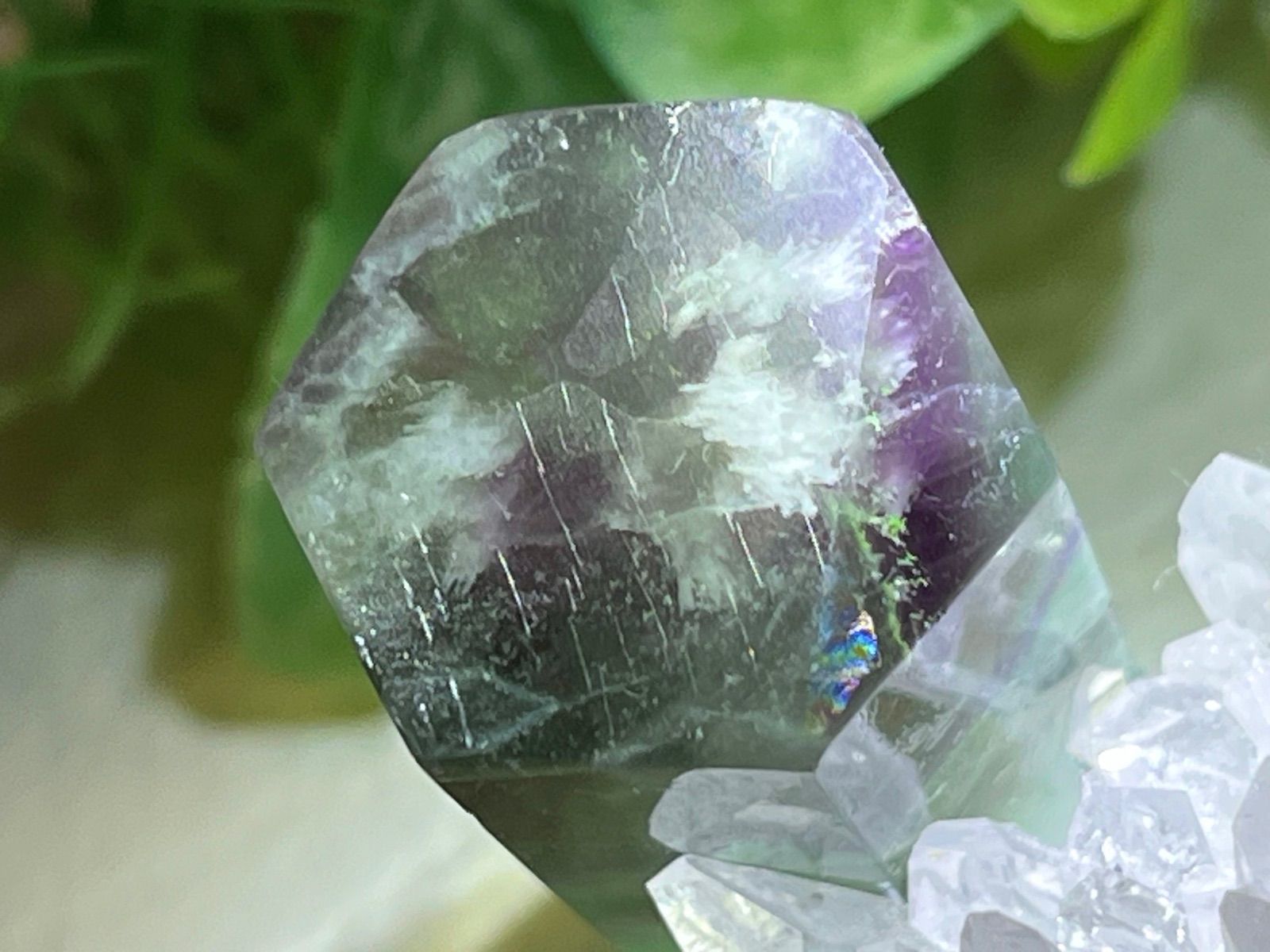 エンジェルフェザー フローライト マルチカラー 蛍石 ポイント 原石