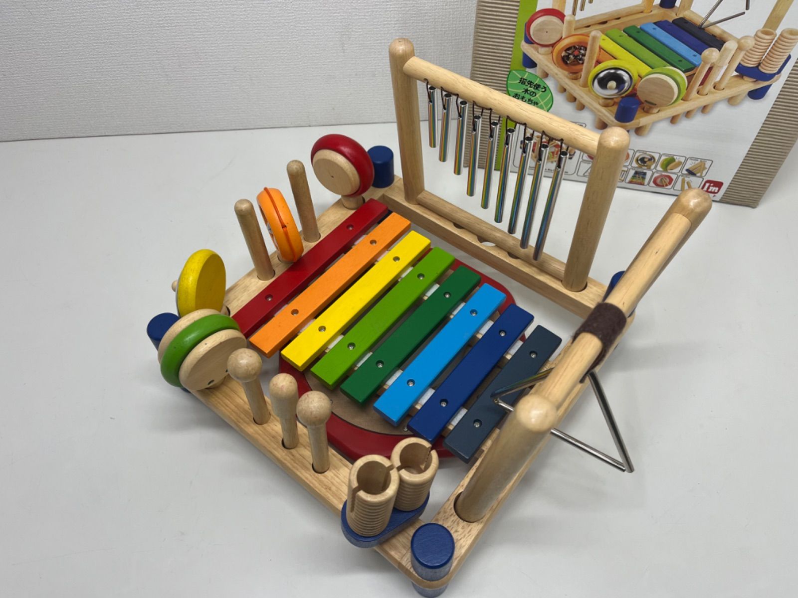 アイムトイ優しい木のおもちゃ楽器セットミュージックステーション知育