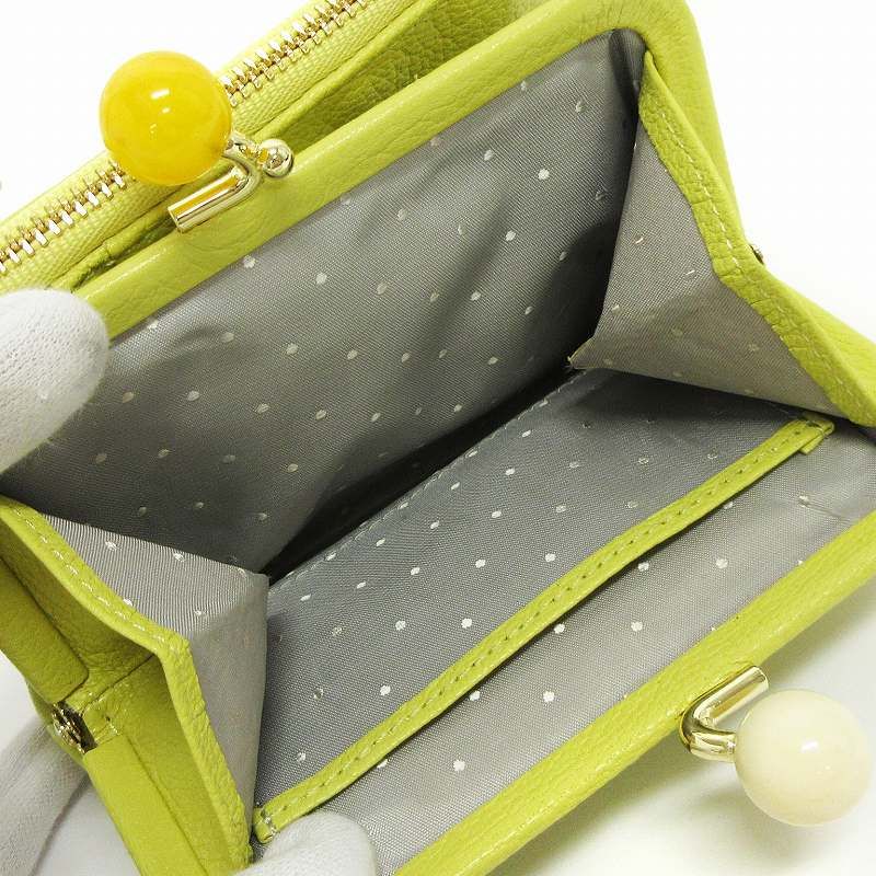 【美品】虎屋ういろ×perche(ペルケ)×earコラボがま口長財布　イエロー ear PAPILLONNER（イアパピヨネ）の「虎屋ういろ×perche(ペルケ)×ear