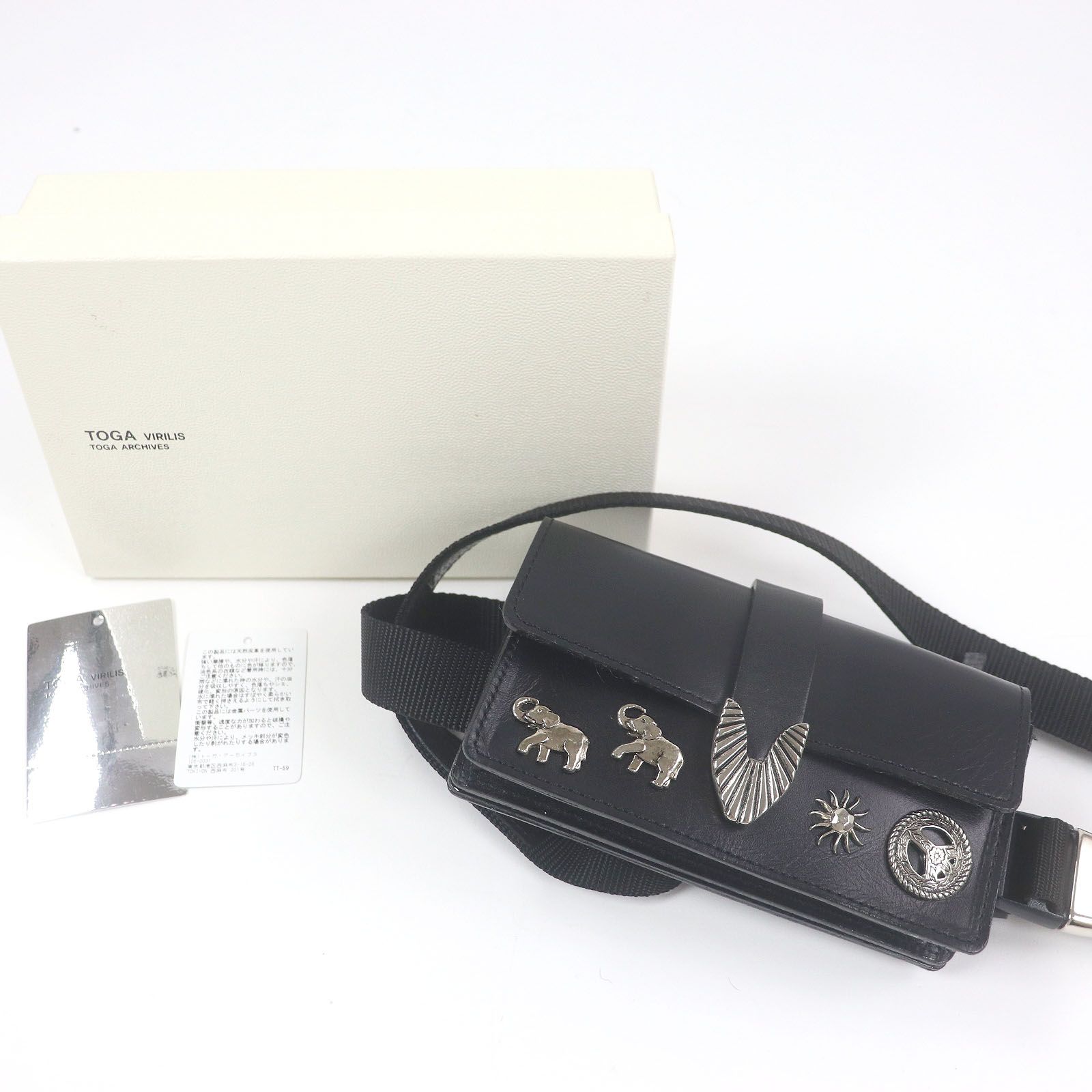 TOGA VIRILIS ベルトバッグ　【箱、タグ有り】 極美品□TOGA VIRILIS トーガビリリース Leather belt bag