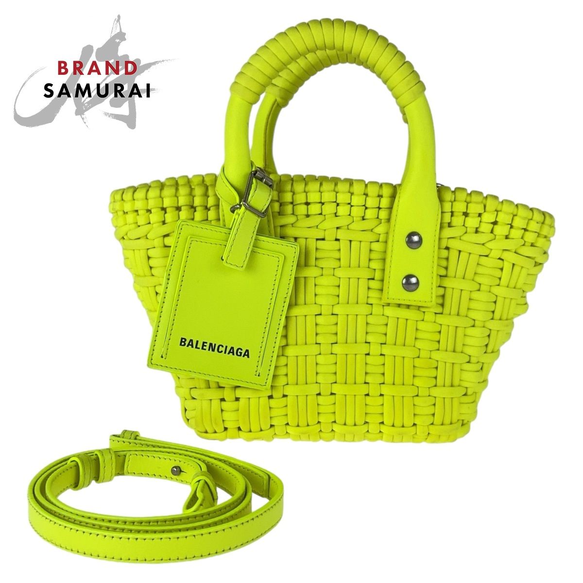 BALENCIAGA イエローレザーショルダーバッグ