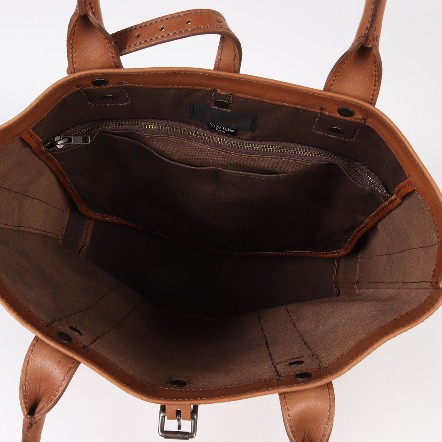 TENDERLOIN×PORTER T-TOTE カウレザー ブラウン TENDERLOIN テンダーロイン PORTER ポーター カウレザー トートバッグ