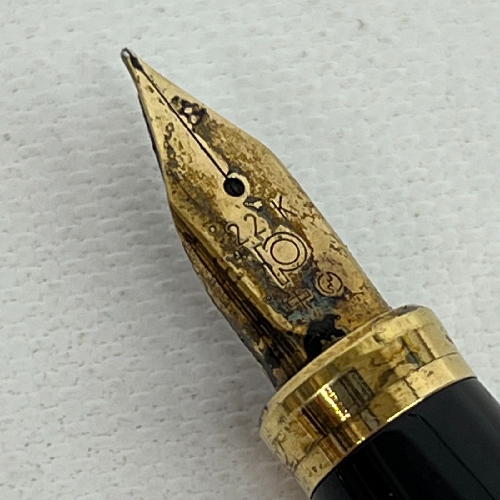楽天市場】PLATINUM プラチナ 万年筆 黒軸 22K/中字【中古-良品