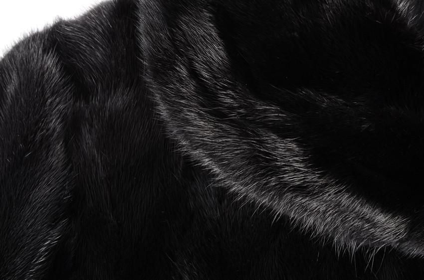 【毛皮の宝石 】上質ミンクファーコート黒毛皮ファーコートレディースファーコート