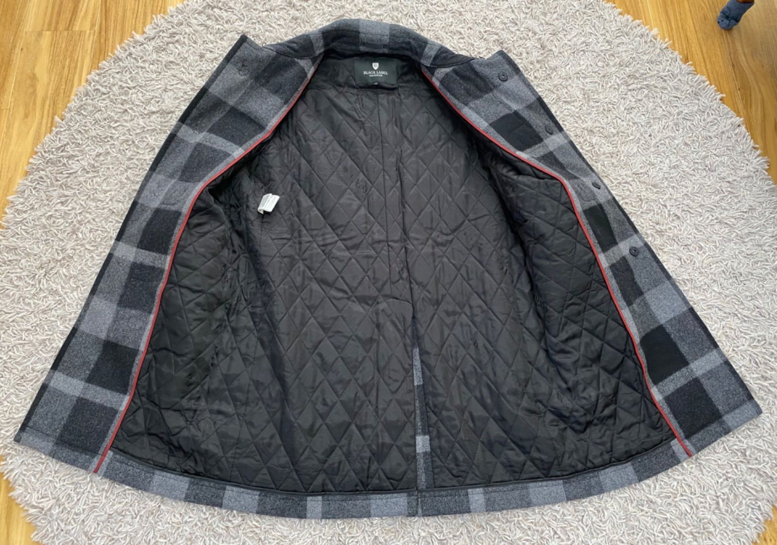 ブラックレーベル クレストブリッジ ダッフルコート M チェック
