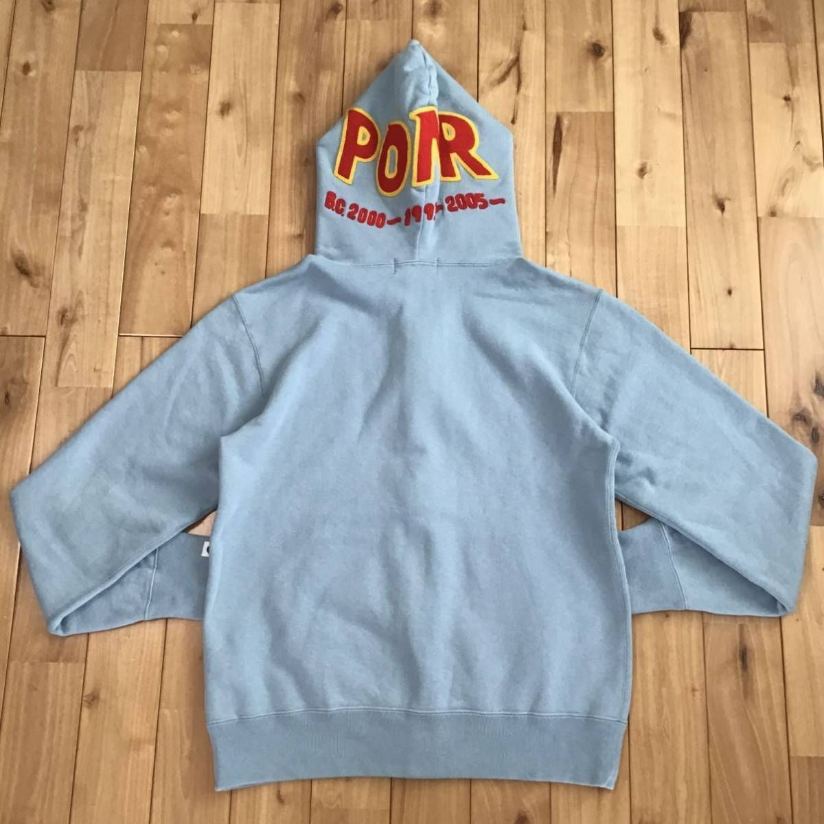 ライトブルー シャーク パーカー Lサイズ a bathing ape BAPE shark