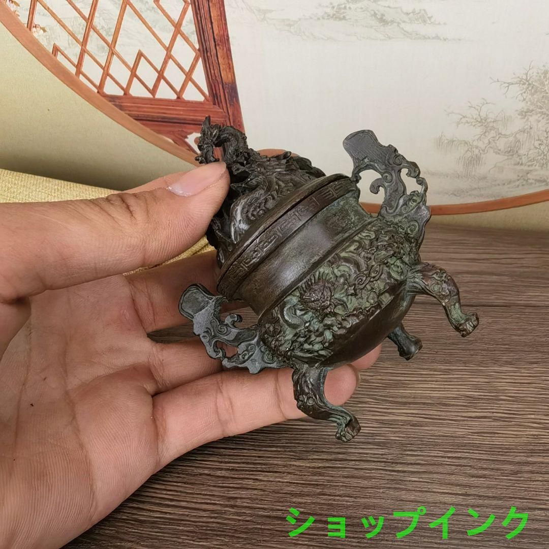銅器 竜紋香炉 装飾品 工芸品 美術品 置物 銅器 竜紋香炉 装飾品 工芸品 美術品 置物