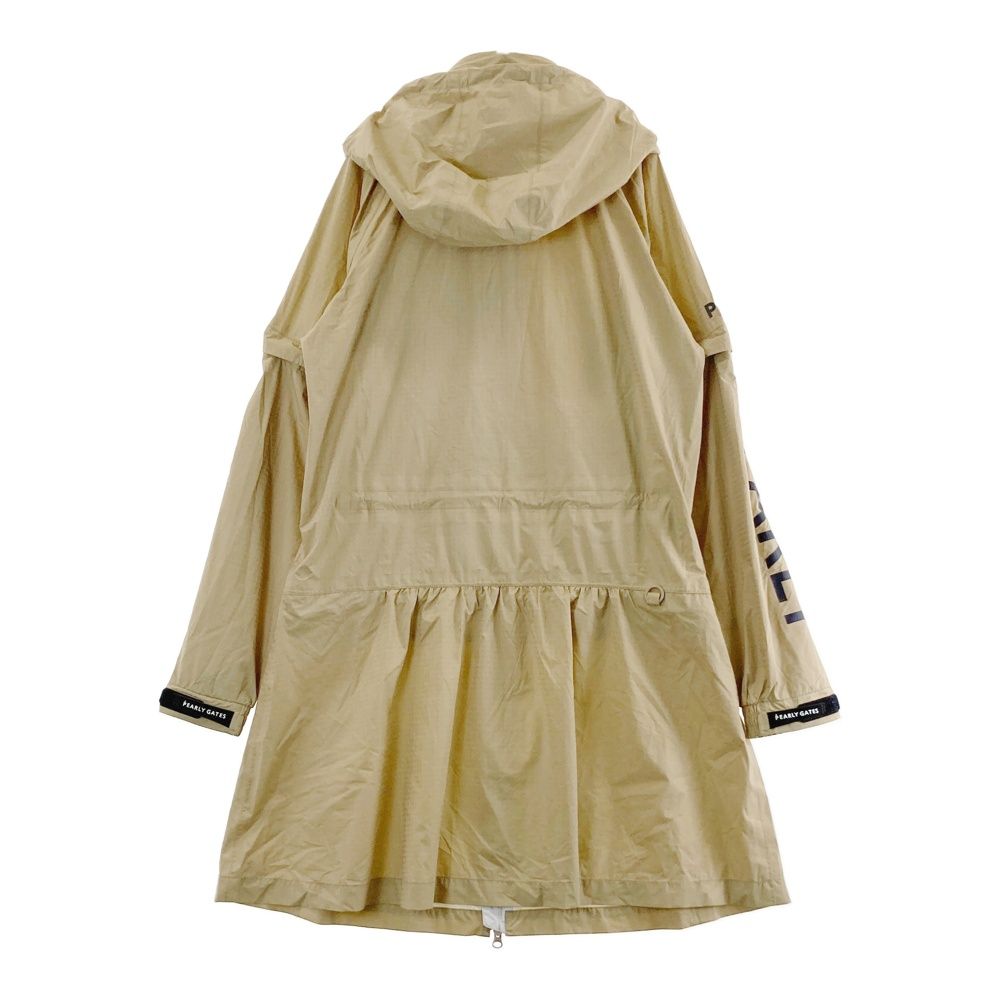 サイズ 2 PEARLY GATES パーリーゲイツ 4way レインワンピース 総柄 ベージュ系 240101532549 ゴルフウェア レディース ストスト