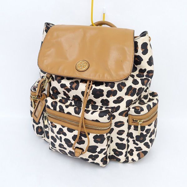 TORY BURCH / トリーバーチ □リュック バッグ レザー ベージュ