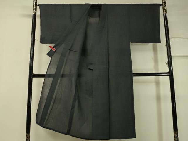 okiya‼︎ まとめ売り 平和屋着物＊夏物 男性 小千谷ちぢみ 藍鉄色 麻 逸品 未使用