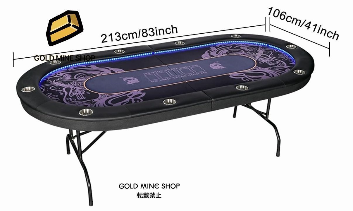 送料無料】ポーカーテーブル 折りたたみテーブル 折りたたみ脚 チップ