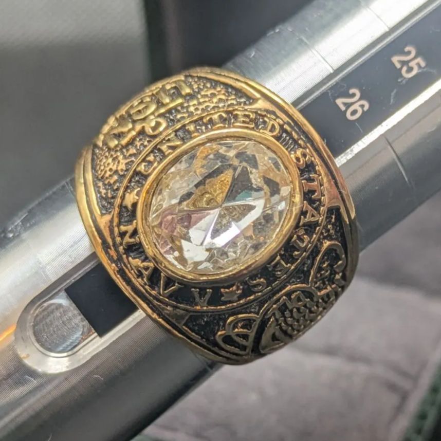 USN リング　海軍 ミリタリーリング USN アメリカ海軍 18号 スターリングシルバー