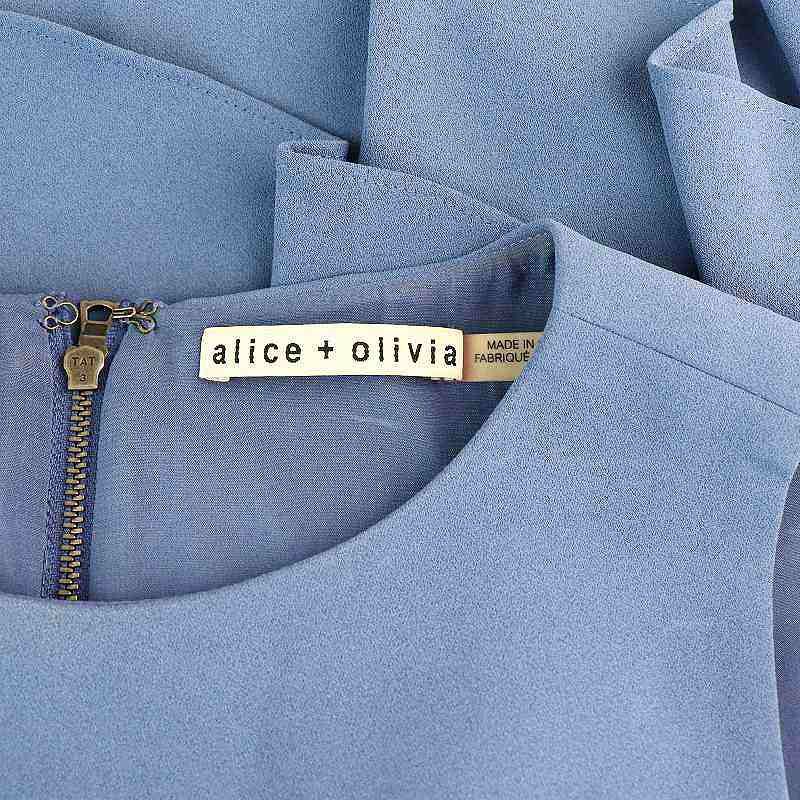アリスオリビア alice + olivia フリル ノースリーブ ワンピース ミニ 