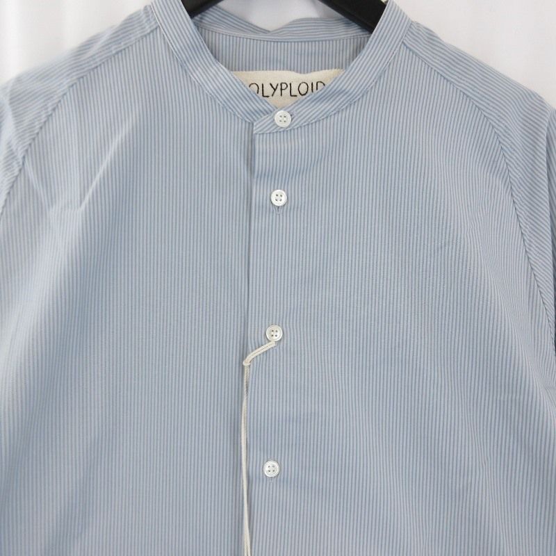 未使用 POLYPLOID ポリプロイド RAGLAN STAND COLLAR SHIRT B 5-B-08 